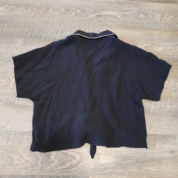 WILFRED FREE | Aritzia Tie Front Blouse Crop Top | Sz. S - Picture 5 of 5